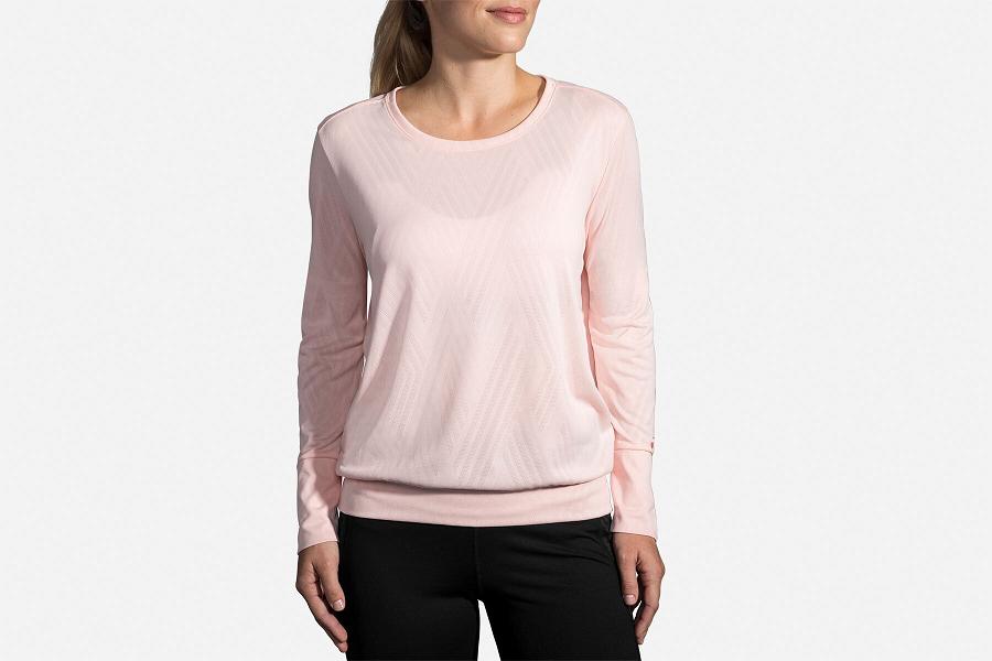 Brooks Array Women Athletic Wear & Long Sleeve Running Shirt Pink KQA587961